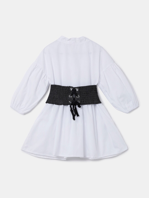 

Hopscotch White & Black Fit & Flare Dress