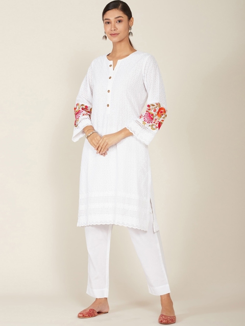 

Soch Women White Kurti with Trousers