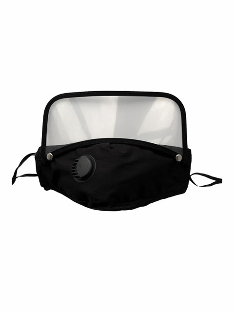 

POKORY Unisex Single Pollution Mask With Eye Shield & Elastic Strap, Black
