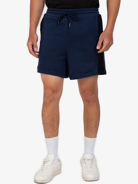 

ZALORA BASICS Men Blue Solid Regular Shorts