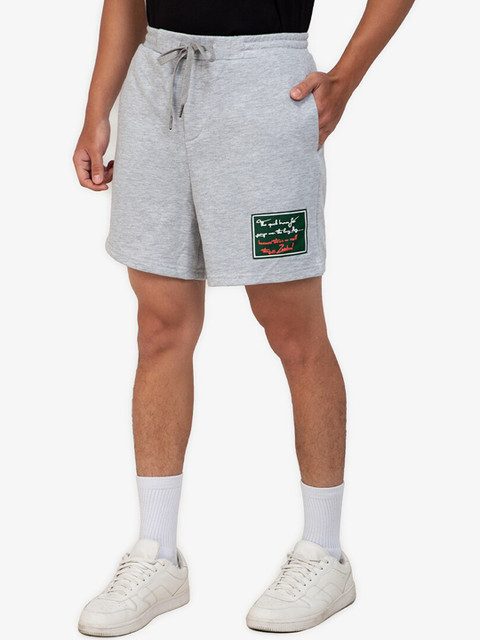 

ZALORA BASICS Men Grey Solid Regular Fit Shorts