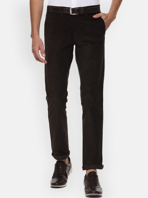 

Van Heusen Sport Men Black Textured Slim Fit Trousers