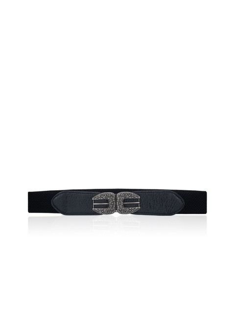 

Kazo Women Black Double Buckle Belt