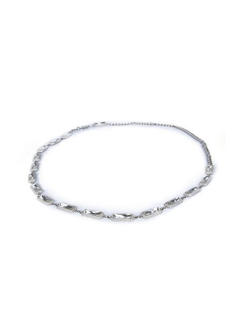 

Kazo Women Silver-Toned Embellished Chain Belt