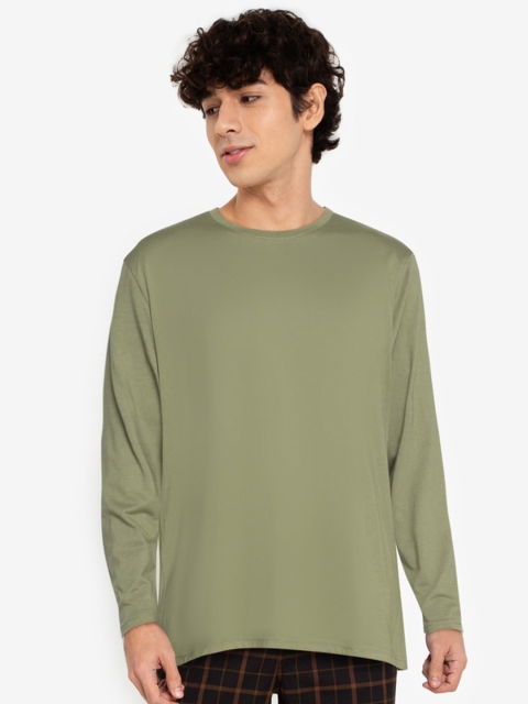 

ZALORA BASICS Men Olive Green T-shirt