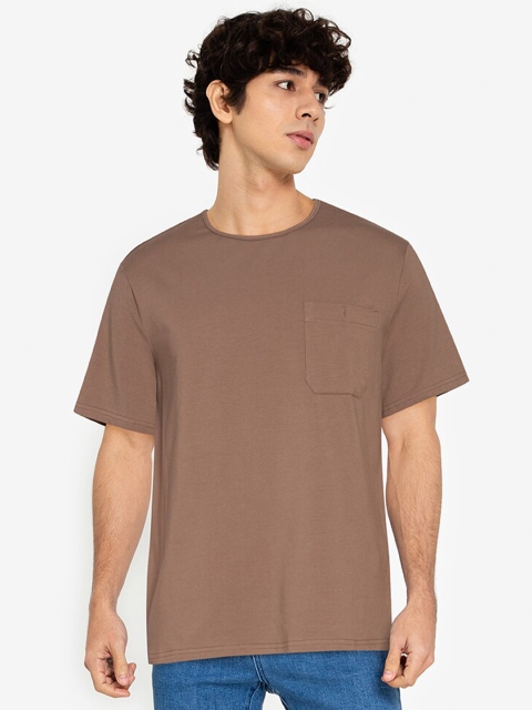 

ZALORA BASICS Men Brown T-shirt