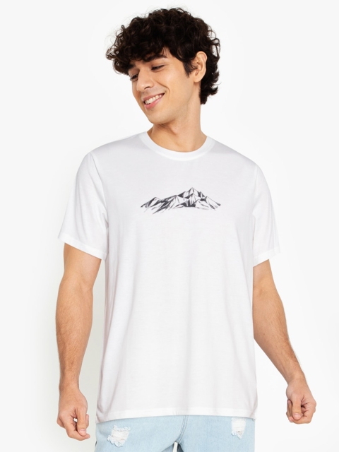 

ZALORA BASICS Men White & Black Printed T-shirt