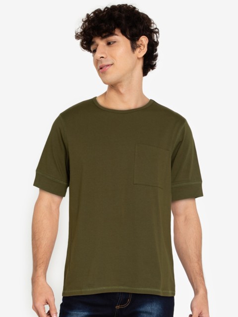 

ZALORA BASICS Men Green T-shirt