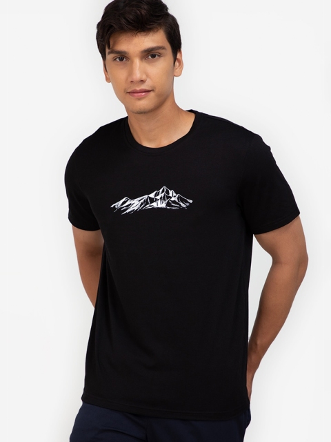 

ZALORA BASICS Men Black Landscape T-shirt