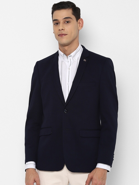 

Allen Solly Men Navy Blue Solid Single-Breasted Slim-Fit Blazer