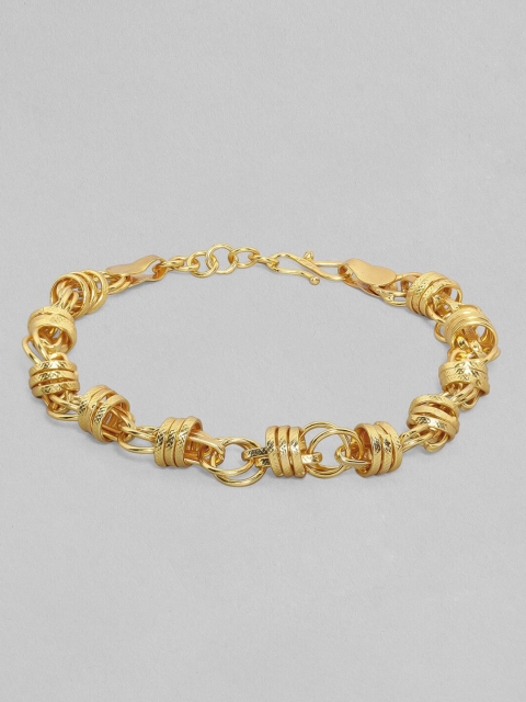 

The Roadster Lifestyle Co Men Gold-Plated Handcrafted Link Bracelet