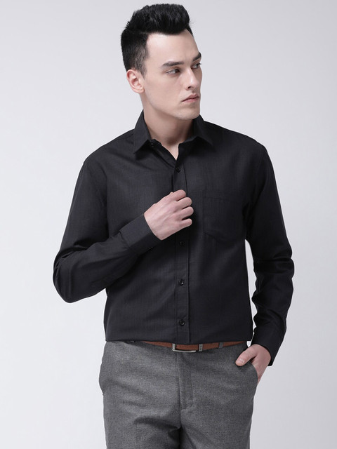 

GRACIT Men Black Smart Formal Shirt