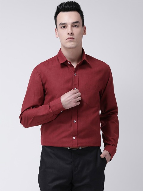 

GRACIT Men Maroon Solid Smart Formal Shirt