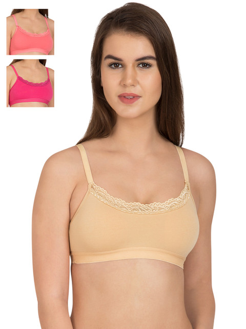 

Tweens Pack of 3 Sports Bras TW274, Peach