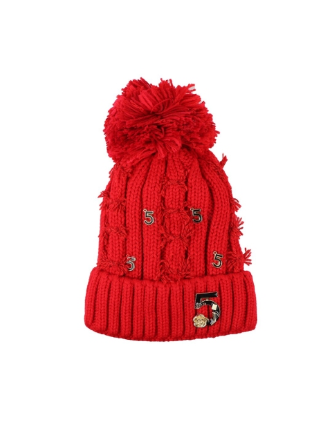 

iSWEVEN Unisex Red & Black Beanie