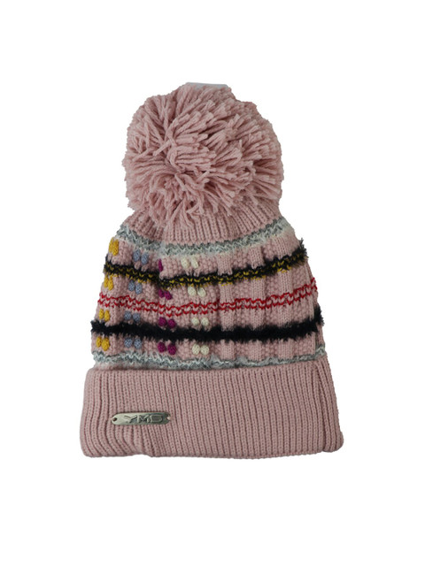 

iSWEVEN Adult Mauve & Green Beanie