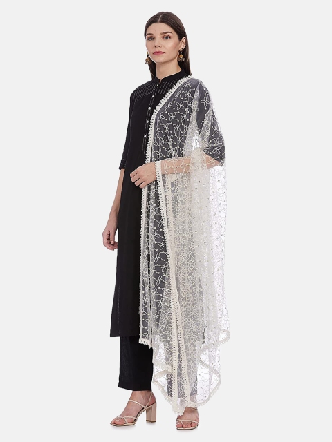 

IVOC White Sequinned Dupatta