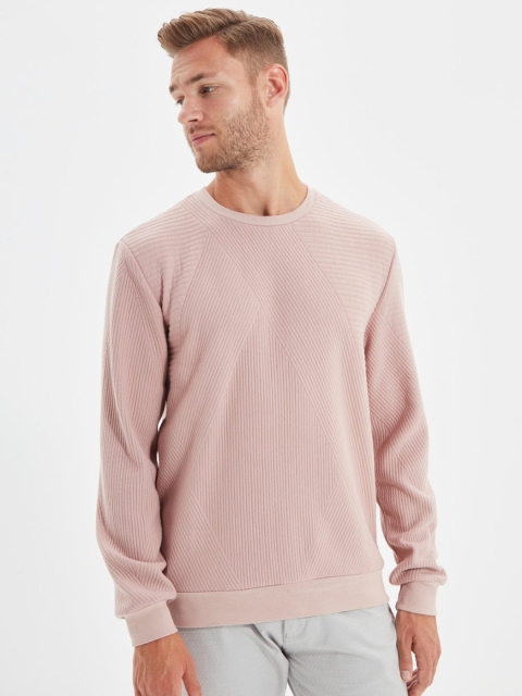 

Trendyol Men Pink Sweatshirt
