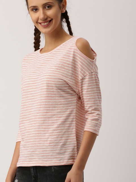 

DressBerry Women Red Striped Top