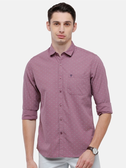 

Classic Polo Men Pink Slim Fit Printed Casual Shirt