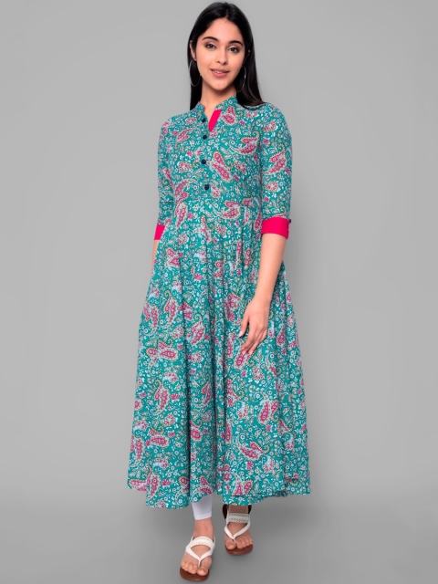 

KALINI Women Multicoloured Ethnic Motifs Printed Anarkali Kurta, Multi