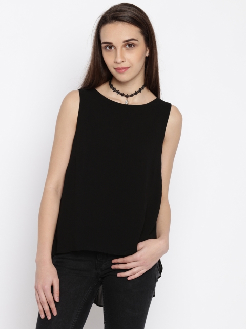 

Vero Moda Women Black Solid Regular Top