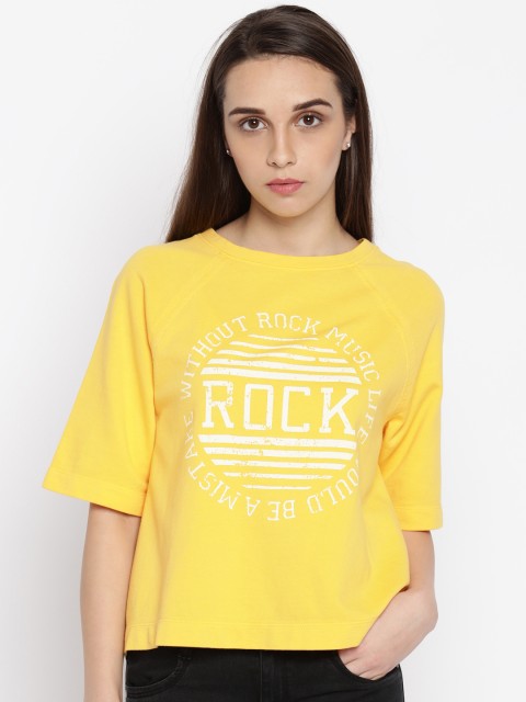 

Vero Moda Women Yellow Printed Regular Top