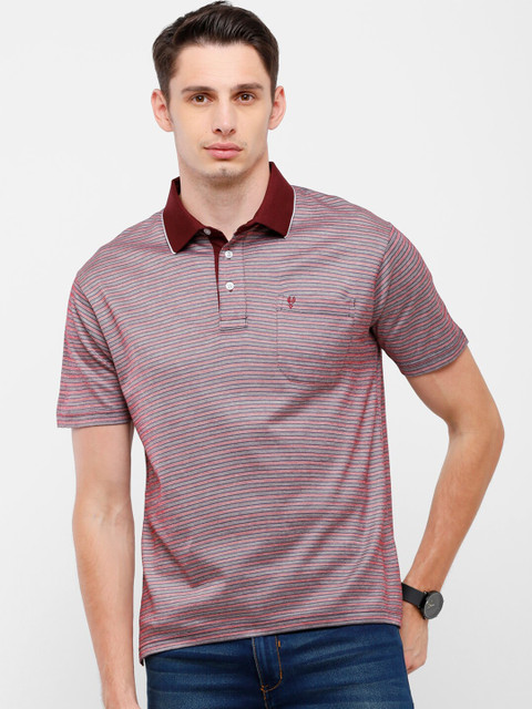 

Classic Polo Men Brown Polo Collar Pockets T-shirt