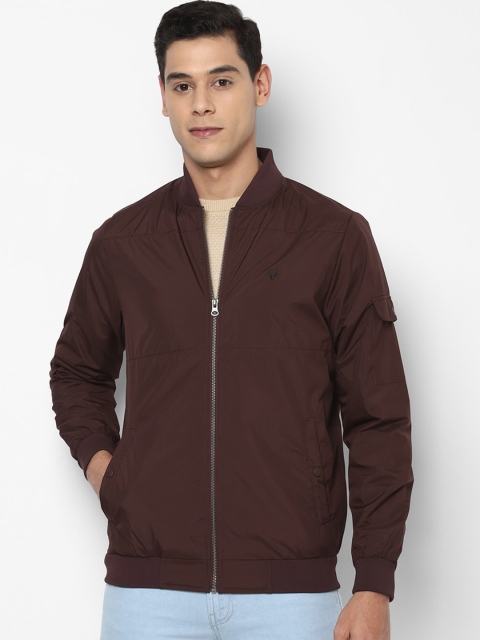 

Allen Solly Men Maroon Solid Bomber Jacket