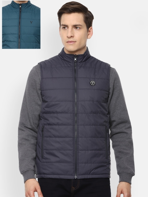 

Van Heusen Sport Men Navy Blue Reversible Padded Jacket
