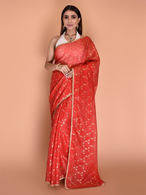 

Indi INSIDE Red Embellished Saree