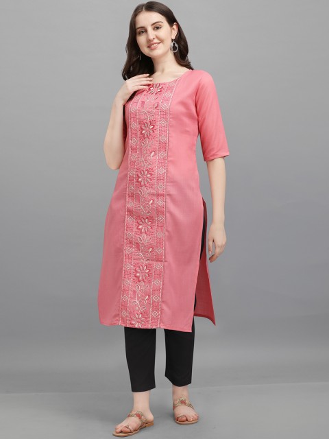 

Viva N Diva Women Pink Geometric Printed Kurta