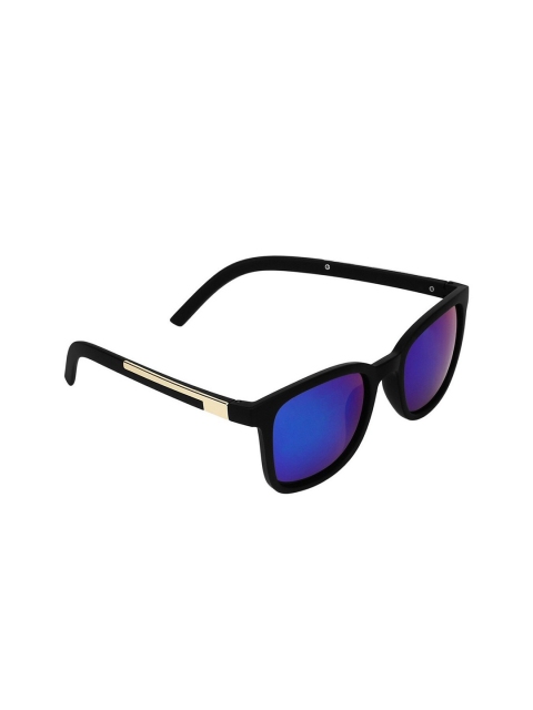

SIDEWOK Unisex Blue Lens & Black Wayfarer Sunglasses with UV Protected Lens