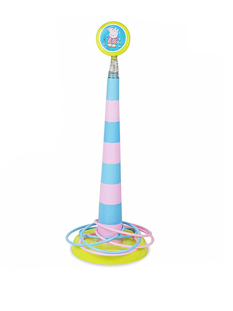 

ITOYS Kids Pink & Blue Hoopy Loopy Stacking Ring Toss Throw Game With 8 Rings