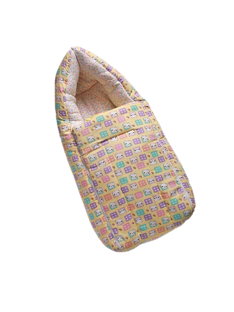

Enfance Yellow Cat Print Sleeping Bag
