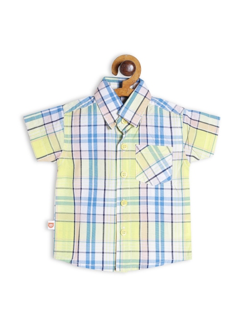 

612 league Boys Yellow Checked Casual Shirt