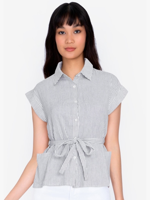 

ZALORA BASICS Multicoloured Shirt Collar Tunic, Multi