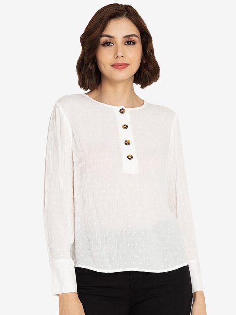 

ZALORA BASICS Women White Solid Top