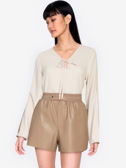 

ZALORA BASICS Beige Solid Top