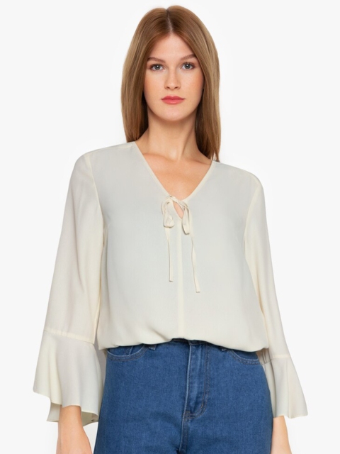 

ZALORA BASICS Beige Solid Tunic
