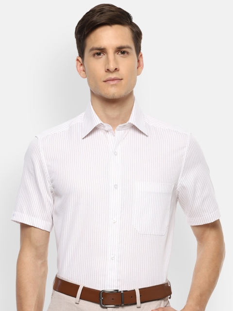

Louis Philippe Men White Striped Formal Shirt