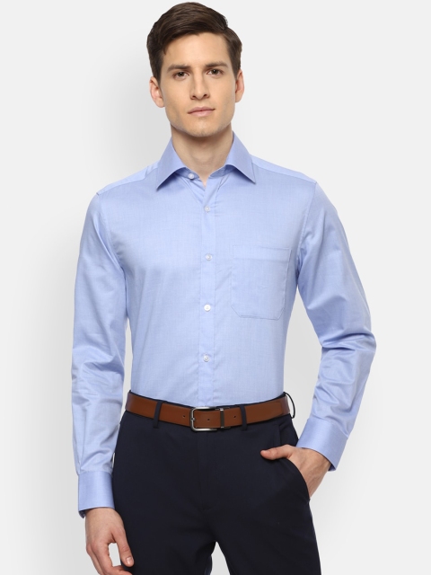 

Louis Philippe Men Blue Solid Formal Shirt