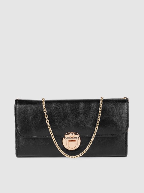 

DeFacto Women Black Solid Three Fold Wallet