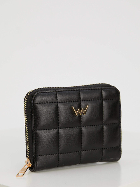 

DeFacto Women Black Geometric Textured Zip Around Wallet