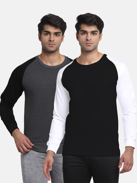 

Friskers Men Pack of 2 Colourblocked Sweatshirt, Multi