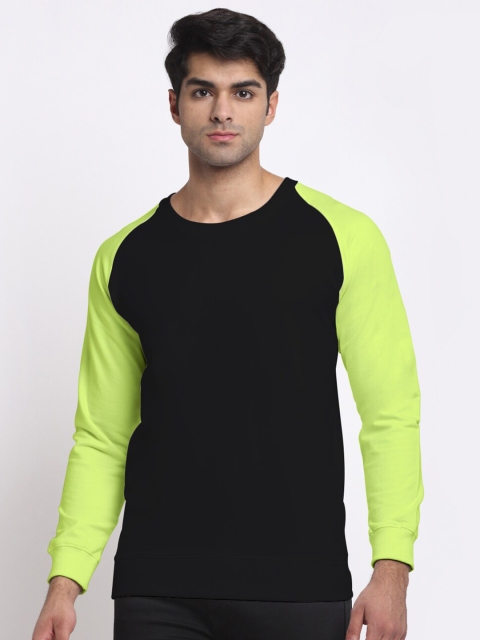

Friskers Men Black Solid Sweatshirt