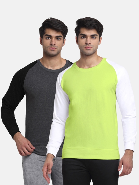 

Friskers Men Pack of 2 Colourblocked Sweatshirt, Multi