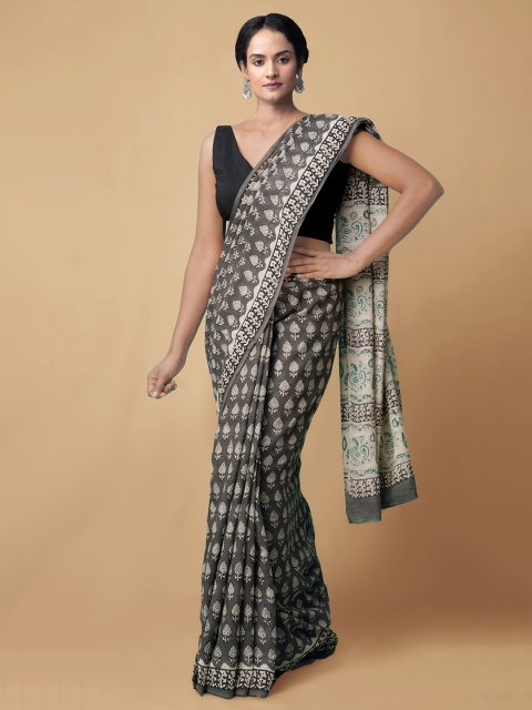

Unnati Silks Women Grey Printed