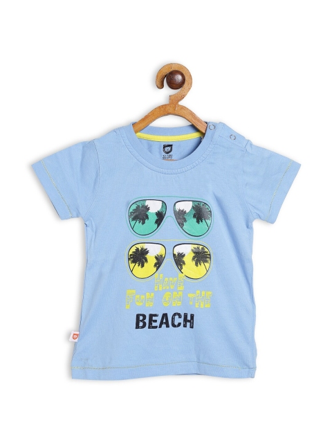 

612 league Boys Blue Printed Applique T-shirt