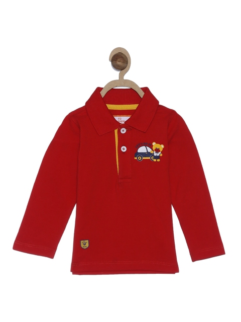 

612 league Boys Red Polo Collar T-shirt